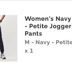 FIGS Women's Navy Zamora - Petite Jogger Scrub Pants