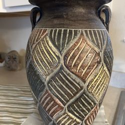 18” Tall Clay Vase