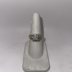 Gold Diamond Engagement Ring 