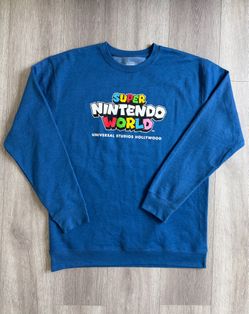 Super Nintendo World Universal Studios Hollywood Crewneck Royal Blue Sz XXL 2XL