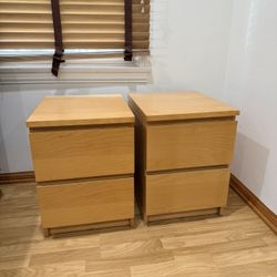 Nightstand Bedside Tables X2 Pair