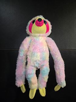Pastel Rainbow Hanging Sloth Stuffed Animal