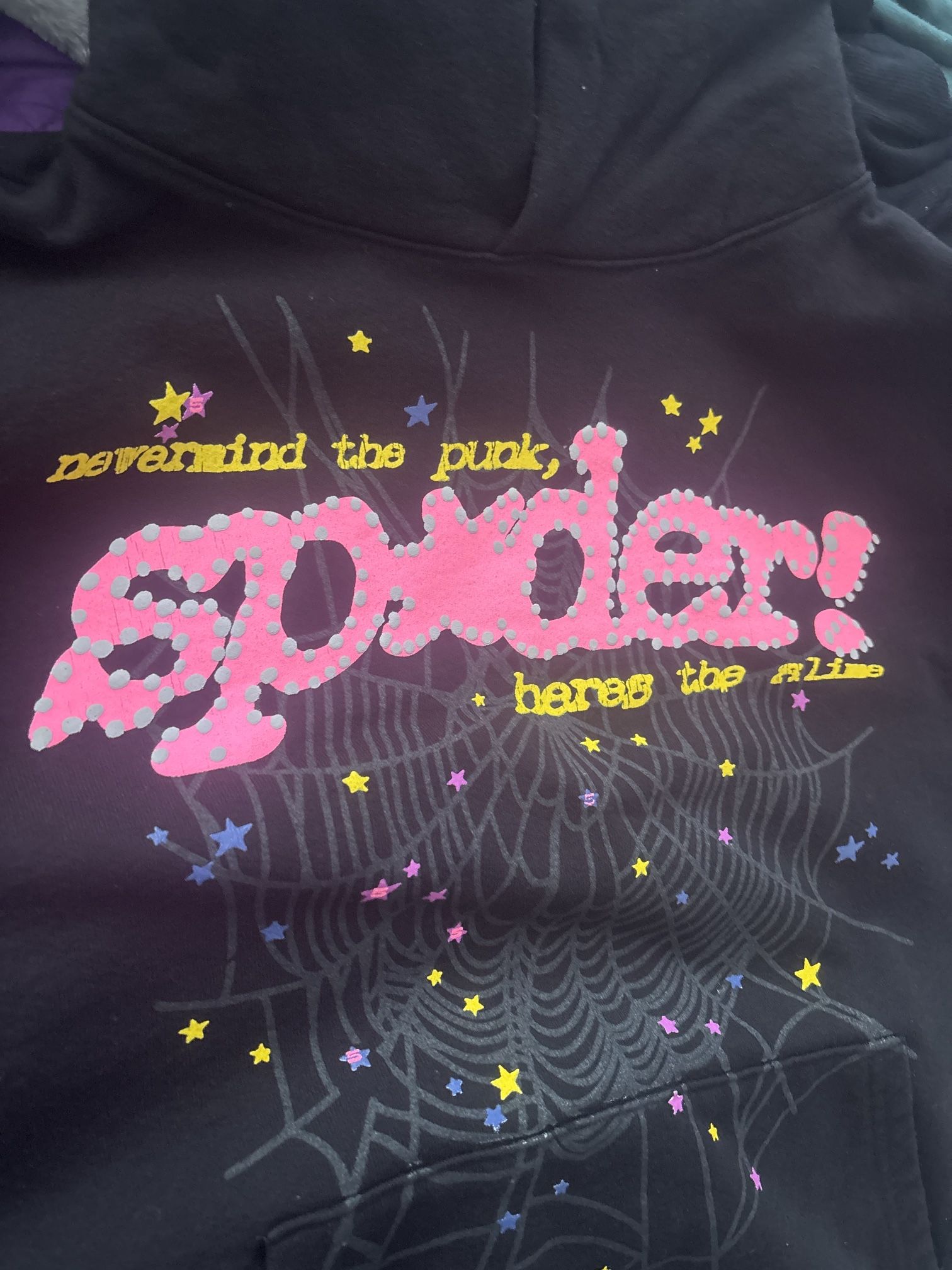 Sp5der V2 Black Punk Hoodie