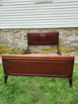 Full Size Bed Frame mahogany  selling for 135 or best offer