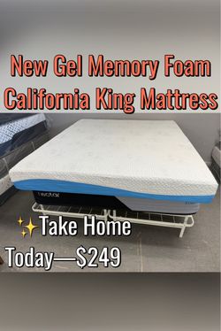 New Gel Memory Foam California King Mattress