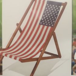 Eucalyptus Wood Folding/Reclining Adjustable Deck Chair, NEW In original package 
