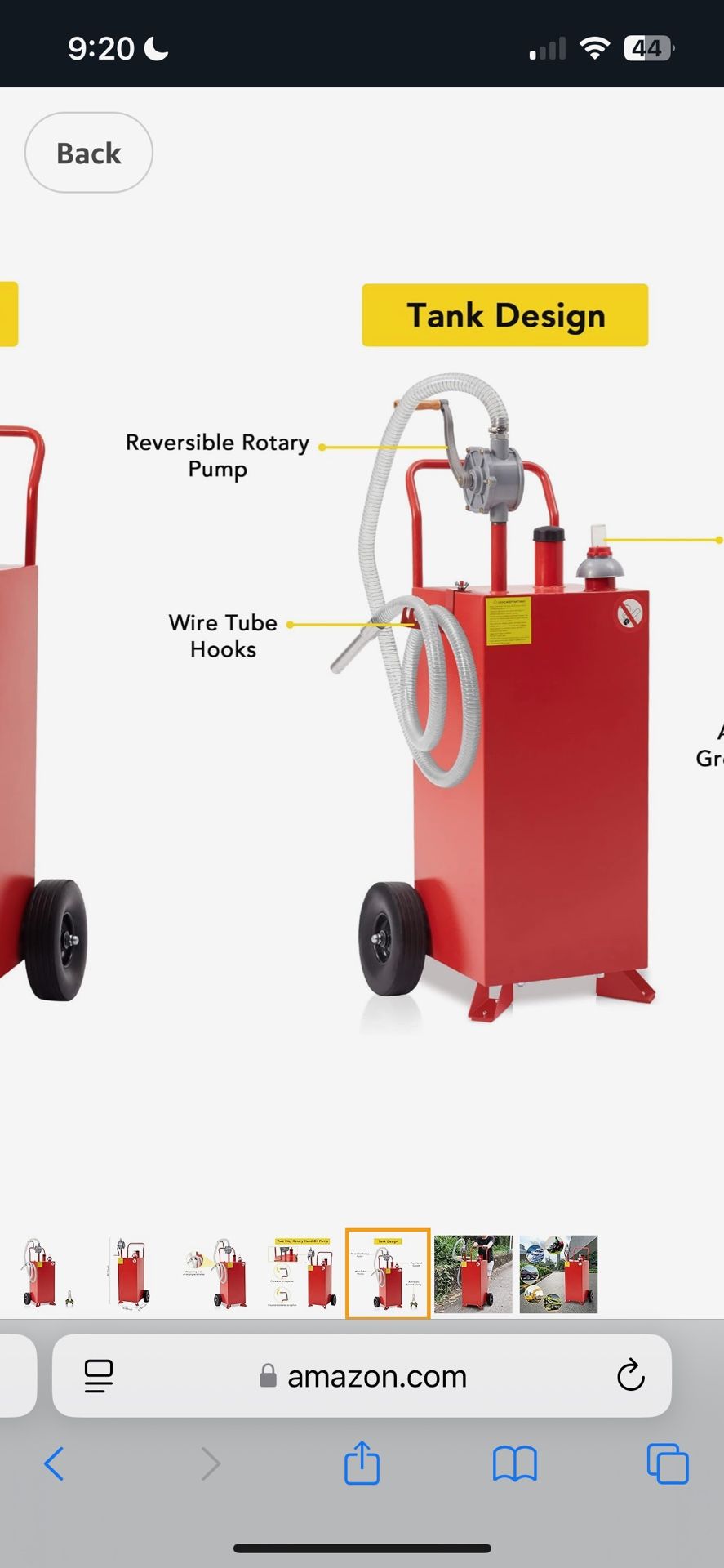 30 Gallon Gas Caddy - Portable Fuel Tank with Pump without Front Wheels Gasoline Tank Portable Fuel Storage Tank for Boat, Car,Garden, Lawnmower, ATV,