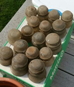 Old Railroad Insulator Glasses..