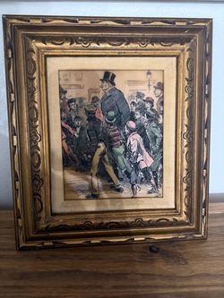 Vintage Charles Dana Gibson Ornate Framed Wall Art - "The Champion"