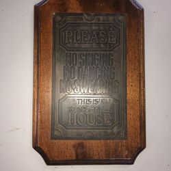Vintage No Swearing Sign 