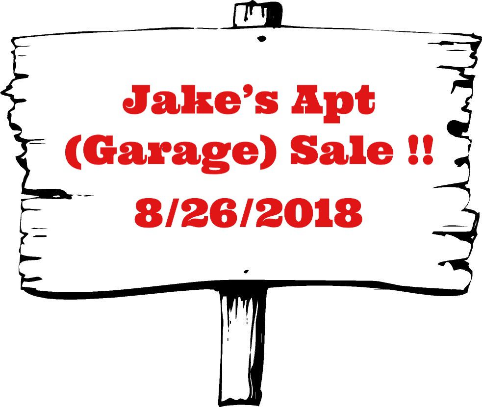 Apartment Garage Sale This Wednesday!!