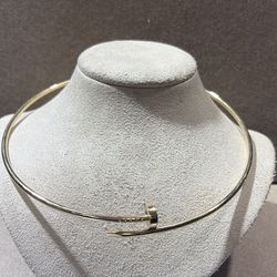 Gold Bangle Necklace 