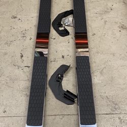 La Zona Auto Parts Quad extended cab 5 inch chrome running boards estribos 5 pulgadas Chevrolet GM Ford Dodge Toyota 