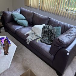 Purple Leather Couch