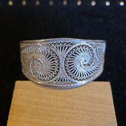 S. Michael Designs Artisan Crafted Filigree Cuff Silver Bracelet