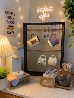 Wooden Coffee Mug Rack