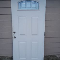 35 3/4" x 79 1/2" Solid Wood w/ Metal Shell Door!