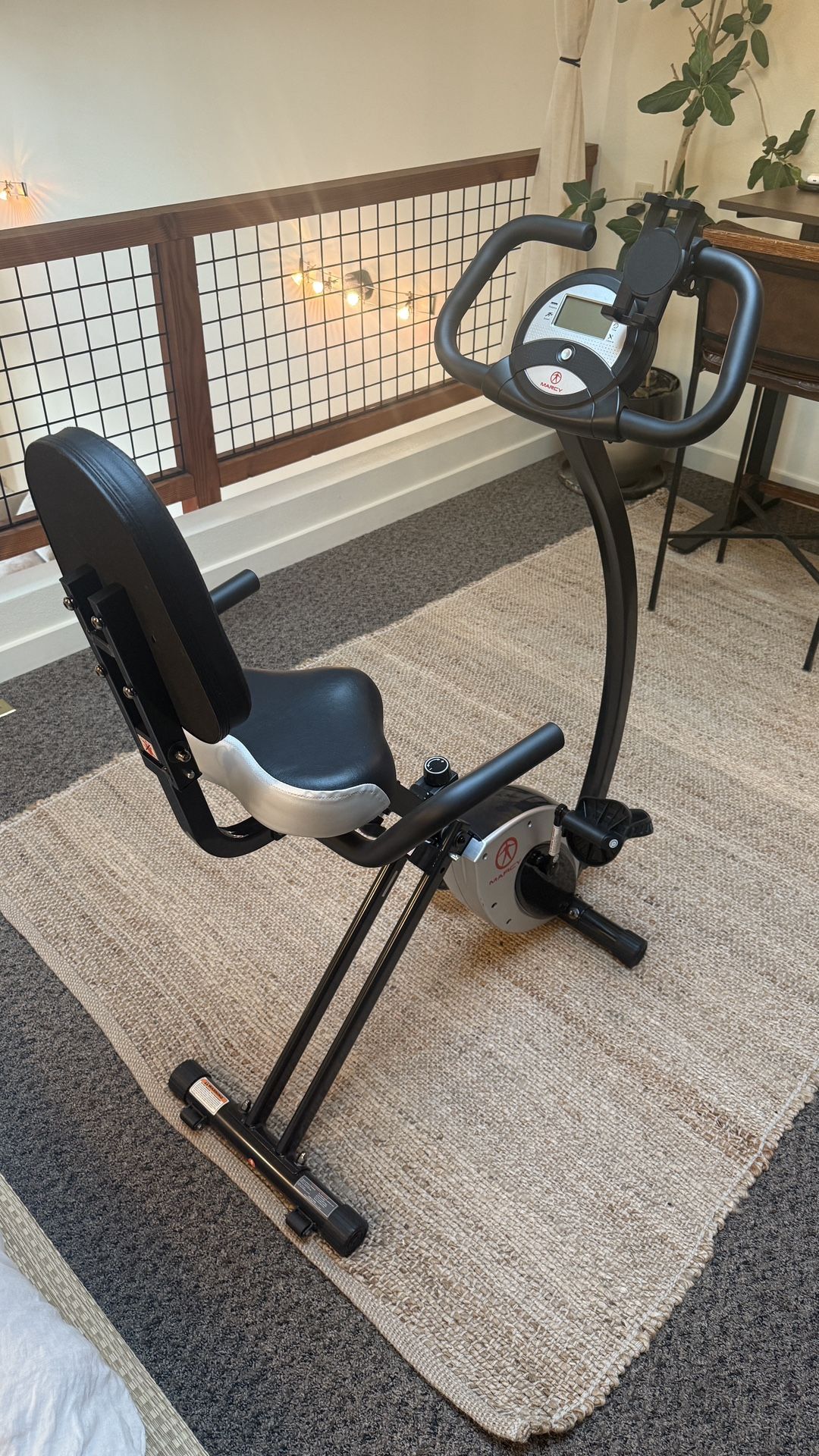 Foldable Stationary Bike with iPad Stand (barely used)