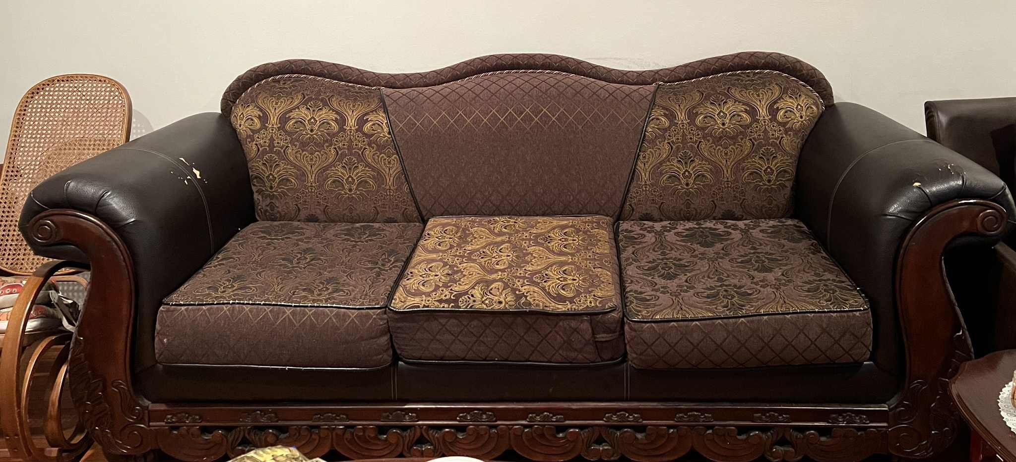 Brown Classic Sofa For Immediate Sale