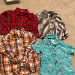 Little boys 3T button up dress shirt lot
