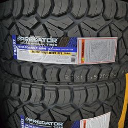 (4) 33x12.50r20 Predator R/T Tires 33 12.5 20 Inch RT 12-ply F Rated 