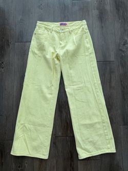 Edikted yellow straight leg pants