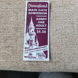 Disneyland Vintage Admission Tickets