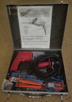 Milwaukee  Heavy- Duty 1/2" Reversing Hammer-Drill & Bits