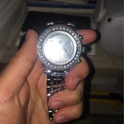 MK stainless Steel Silver, Diamonds