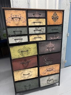 Viscar Tall Dresser w/ 18 Fabric Draws