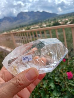 Double Terminated Quartz Crystal Natural 4.5" Clear 424 Grams Mineral Specimen