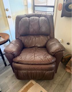 Brown Leather Recliner Chair