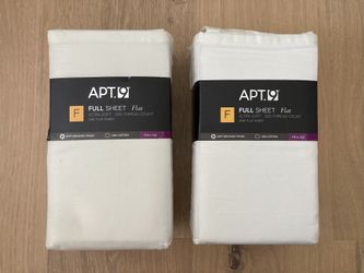 New Apt 9 Kohl’s Ultra Soft Full Flat Sheet, 100% Cotton, 220 Thread Count, Cream Ivory Off-white