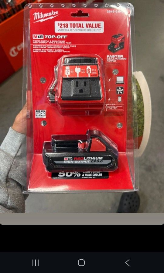 Milwaukee Top With Battery 