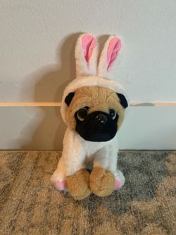 Pug in Bunny Costume Plush
