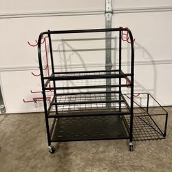 Home Gym Organizer Rolling Rack