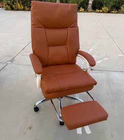 Office Chair with Foot Rest Comfy Computer Game Desk Chair High Back Reclining Executive