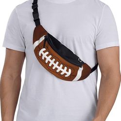 American Football Fanny Packs Travel Waist Pack For Women Men Crossbody Bag Sling Pocket Belt Bag With Adjustable Strap For Casual Running Sports