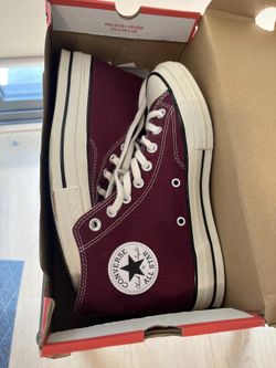 Burgundy Converse Chuck Taylor high-top 