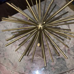 West Elm “Starburst” Glass coffee table