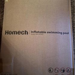 Homech Full-Sized Family Inflatable Lounge Swimming Pool 