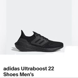Adidas Ultraboost 22 Men’s 11 Women’s 12.5 Black NEW with Free Socks