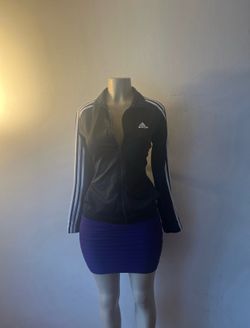 Adidas Unisex Black & White Track Jacket