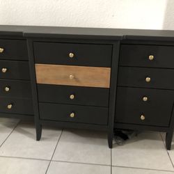 Dresser Dark Gray 10 Drawers 