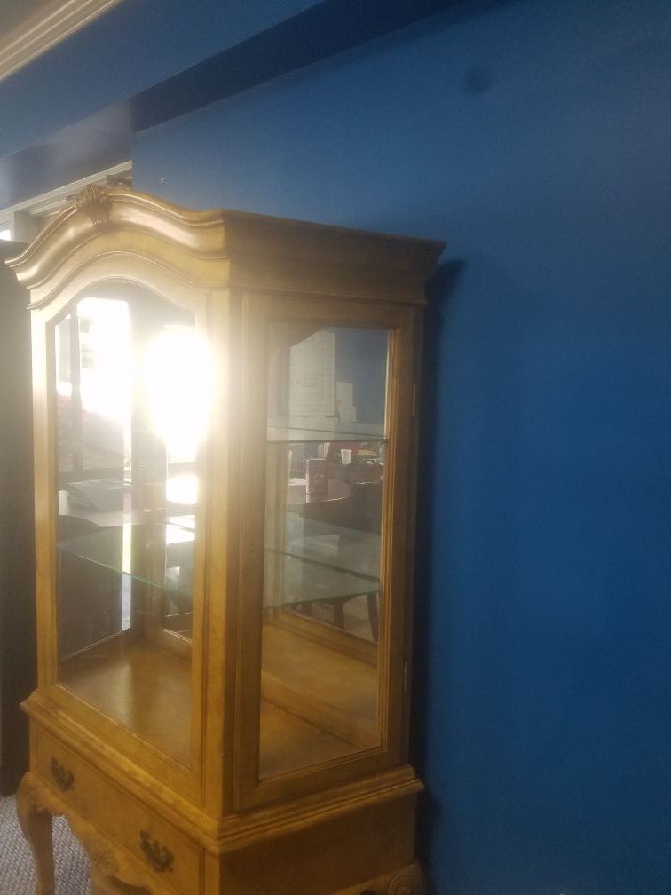 Glass curio cabinet
