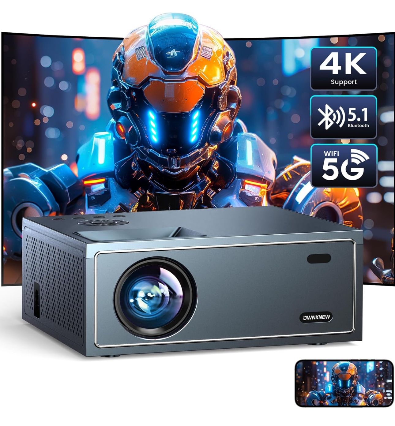 Brand New Unopened Projector With Wifi And Bluetooth