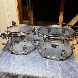Ludwig Clear Vistalite Acrylic Toms - 10" & 12"