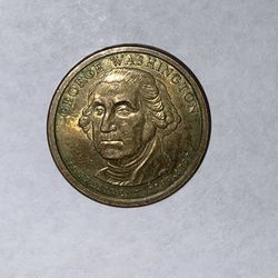 Golden Presidential Dollar Coin - George Washington - 2007 P