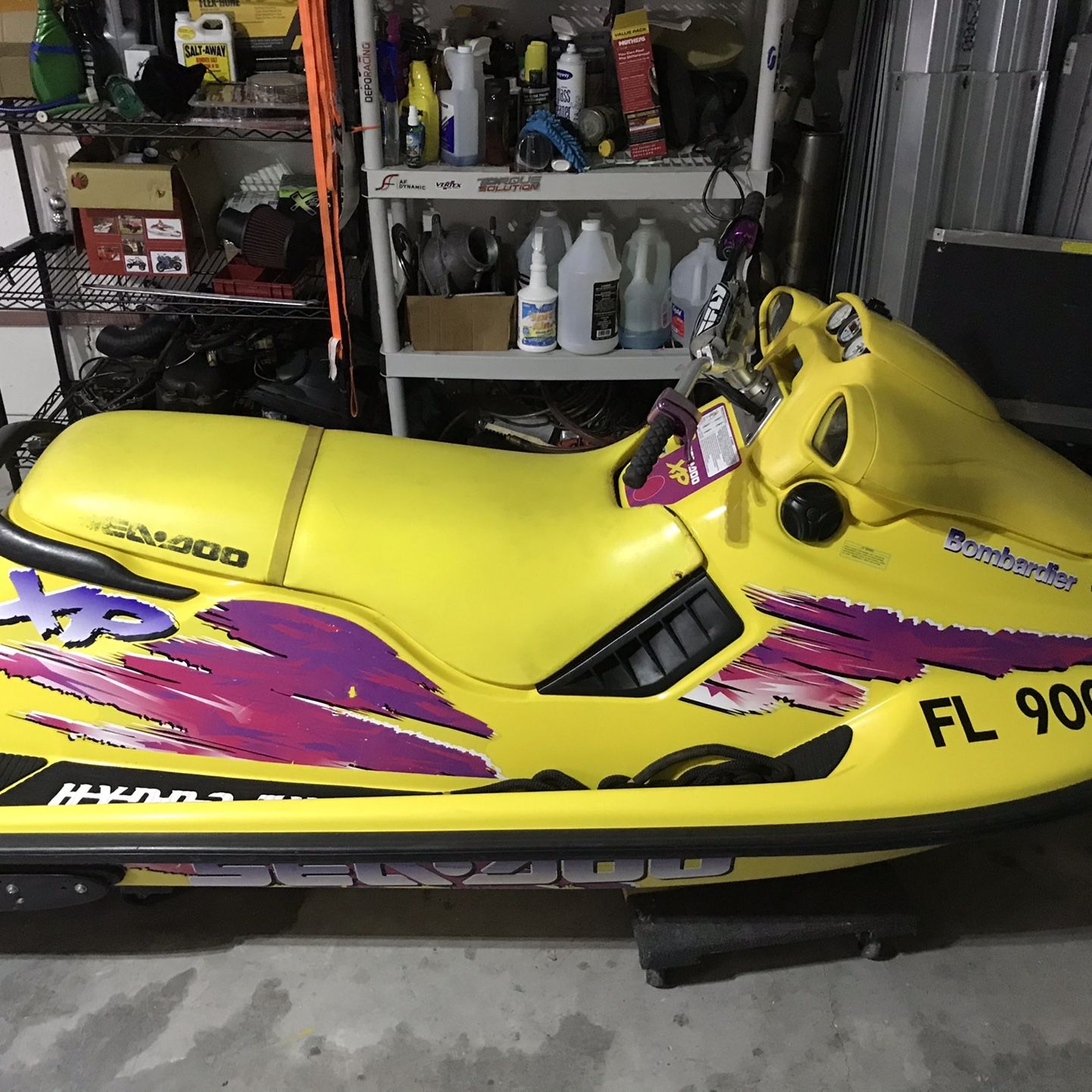 1996 seadoo XP 787 with factory spec B pipe, 46 mm carbs, ported