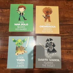 Star Wars bathroom art